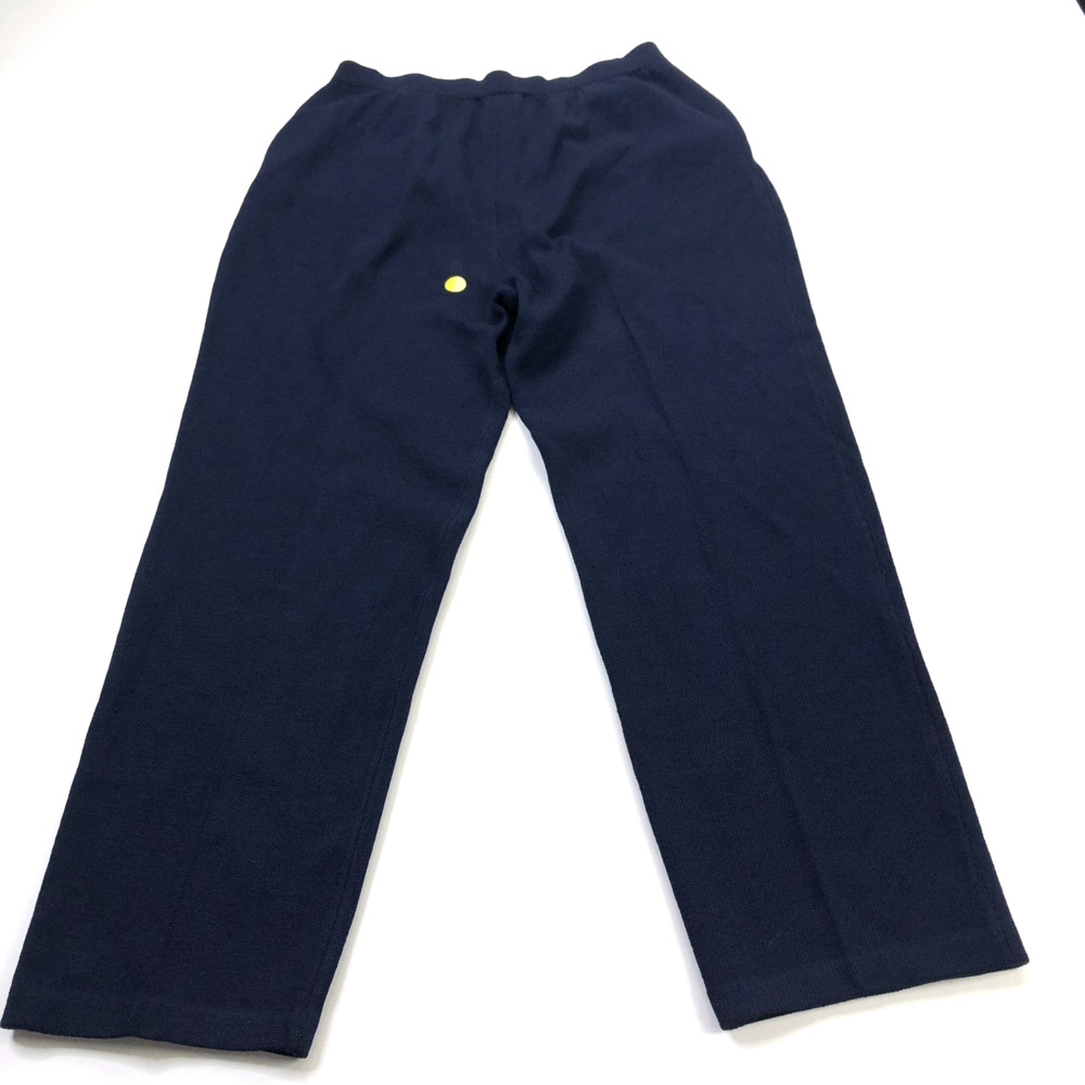 St. John Basics Santana Knit 8 (Fit 30W 27L) Wool Rayon High Rise Pants Navy